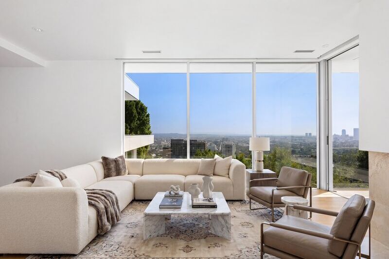 Virtually staged room